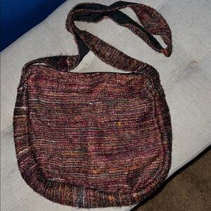 Multicolor Woven Shoulder Bag